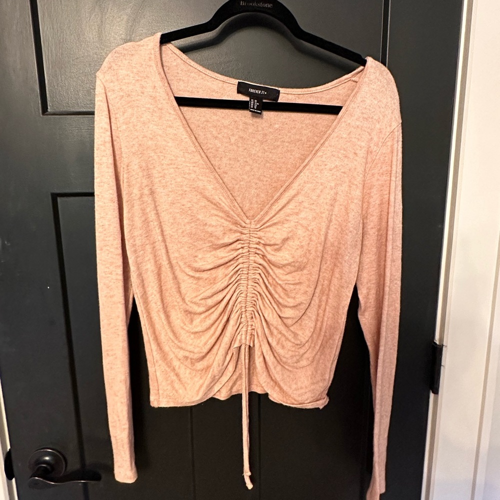 Forever 21 plus size top baby pink